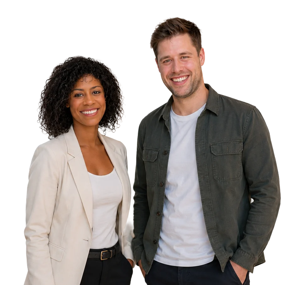 Lana and Stuart, the Simplegrowth team